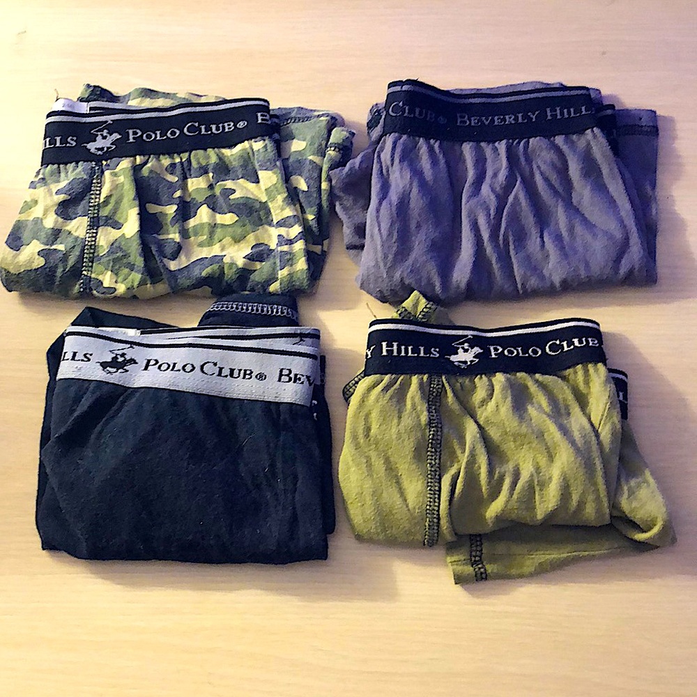 (Used)  4 Pack Bundle of Polo Club Beverly Hills Boxer Briefs (FRESHLY WASHED🧼)